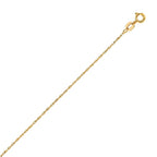 14KT Yellow Gold Diamond-Cut Rope Chain Necklace 0.80mm