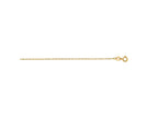 14KT Yellow Gold Diamond-Cut Rope Chain Necklace 0.80mm