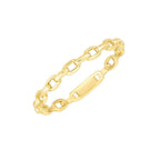 Oval Link Stackable Ring in 14K Minimalist Design
