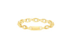 Oval Link Stackable Ring in 14K Minimalist Design