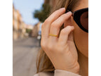 Oval Link Stackable Ring in 14K Minimalist Design