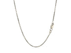 Sterling Silver Rhodium Plated Cable Chain Necklace