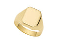 Polished Rectangular Signet Ring in Classic Minimal Design