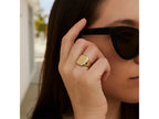 Polished Rectangular Signet Ring in Classic Minimal Design