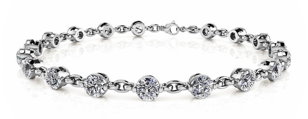 Single Prong Diamond Link Tennis Bracelet 1 CTW