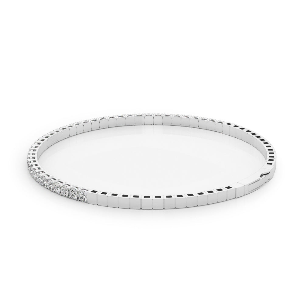 Flexible Diamond Stackable Half Bangle Bracelet