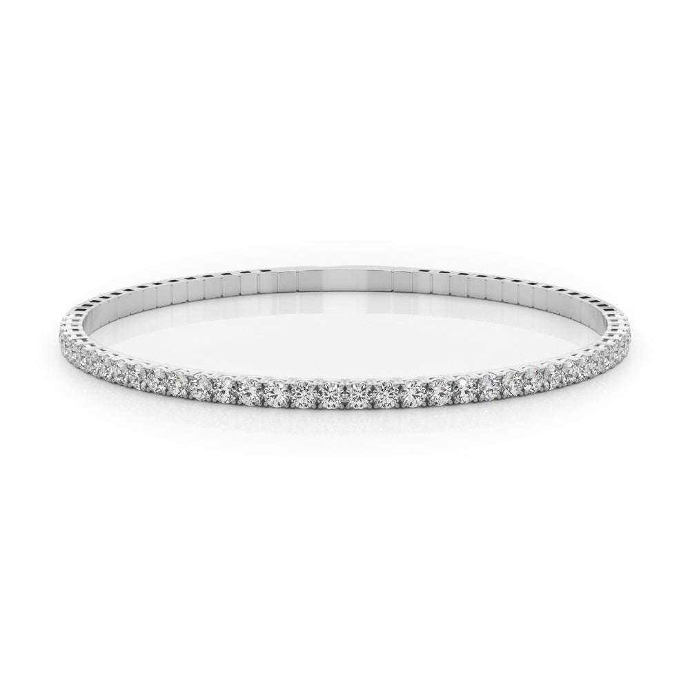 Flexible Diamond Stackable Half Bangle Bracelet