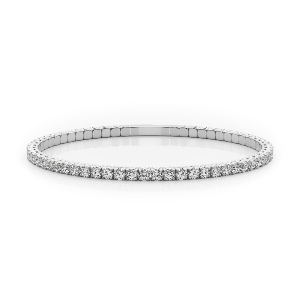 Flexible Diamond Eternity Bangle Bracelet