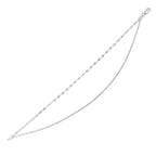 Double Row Mirror Sparkle Chain Anklet