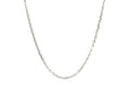 Sterling Silver Rhodium Plated Cable Chain Necklace