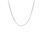 Sterling Silver Rhodium Plated Cable Chain Necklace