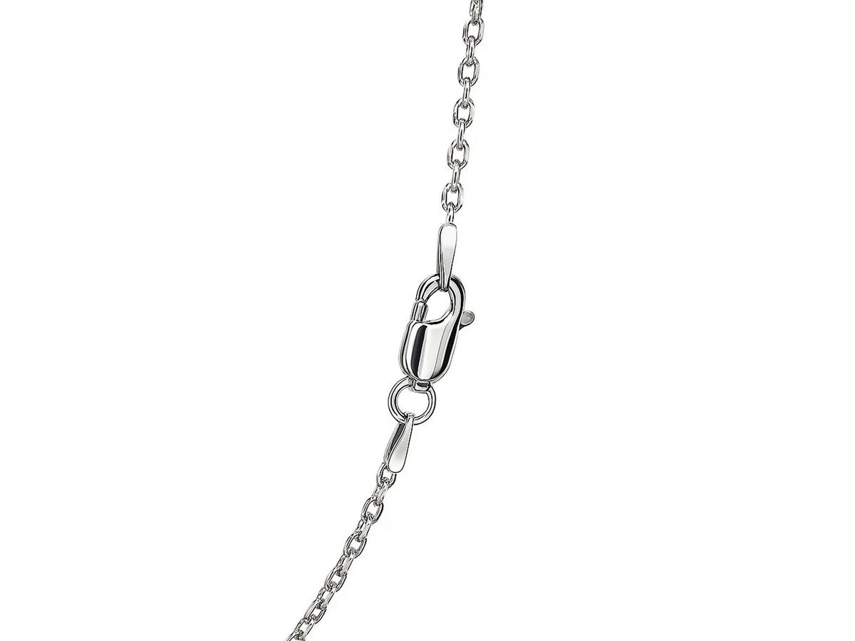 Sterling Silver Rhodium Plated Cable Chain Necklace