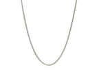 Rhodium Plated Popcorn Chain Necklace