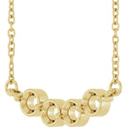 4 Stone Family Pendant Necklace Mount 18 Inch Round Customizable