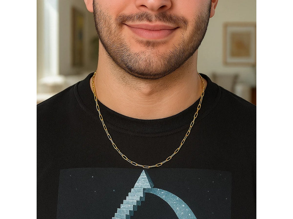 Gold Plated Paperclip Chain Necklace – 1.80 mm