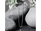 Sterling Silver Rhodium Plated Box Chain Necklace – 1.10 mm