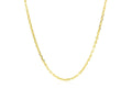 Yellow Gold Plated Diamond Cut Cable Chain Necklace