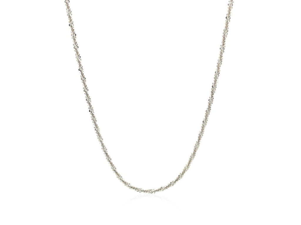 Sterling Silver Adjustable Sparkle Chain Necklace