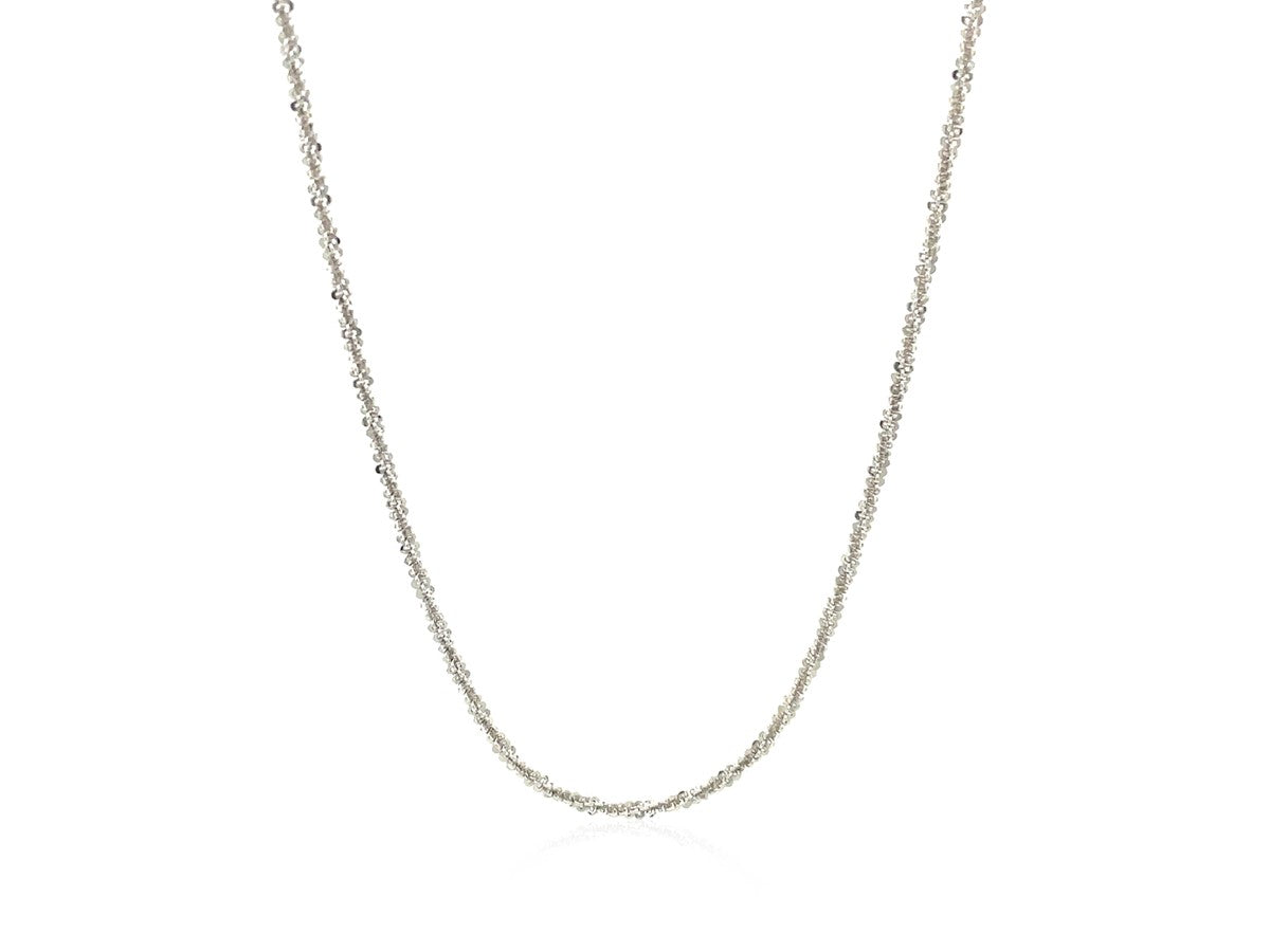 Sterling Silver Adjustable Sparkle Chain Necklace