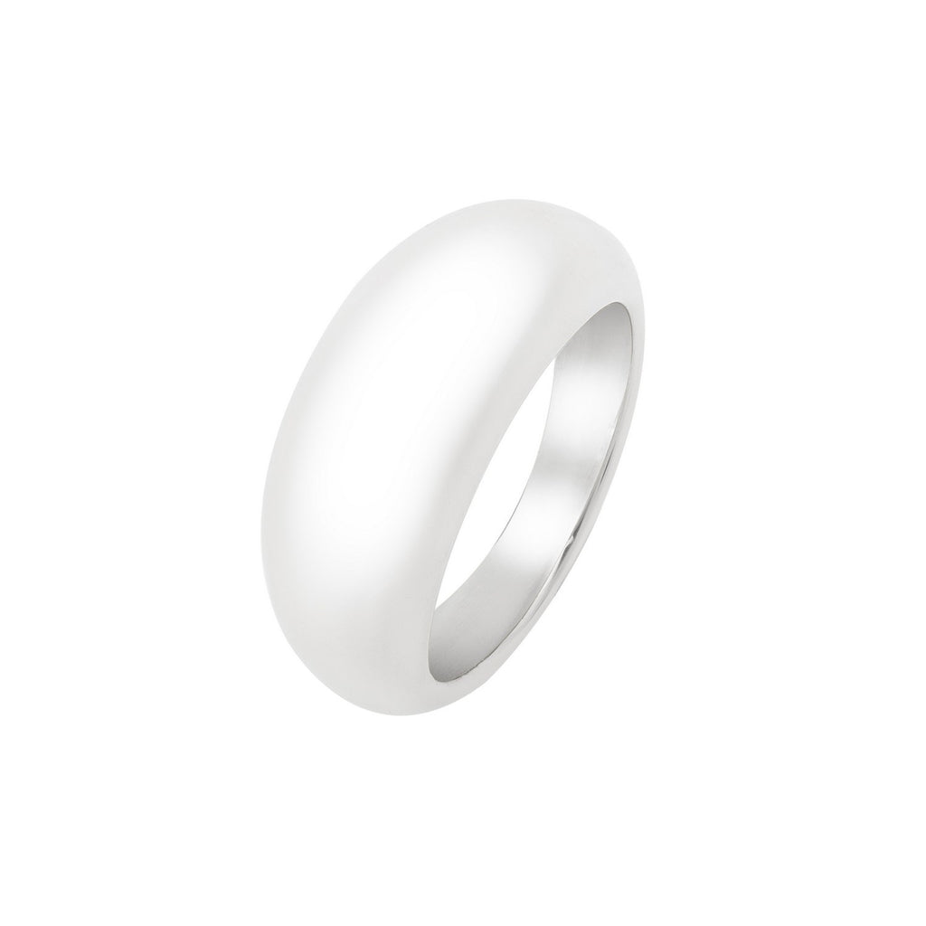 Sculpted Domed Sterling Silver Ring