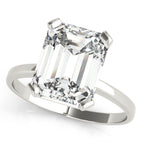 Emerald Cut Solitaire Diamond Engagement Ring 3.8 Carat