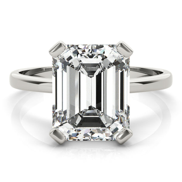 Emerald Cut Solitaire Diamond Engagement Ring 3.8 Carat