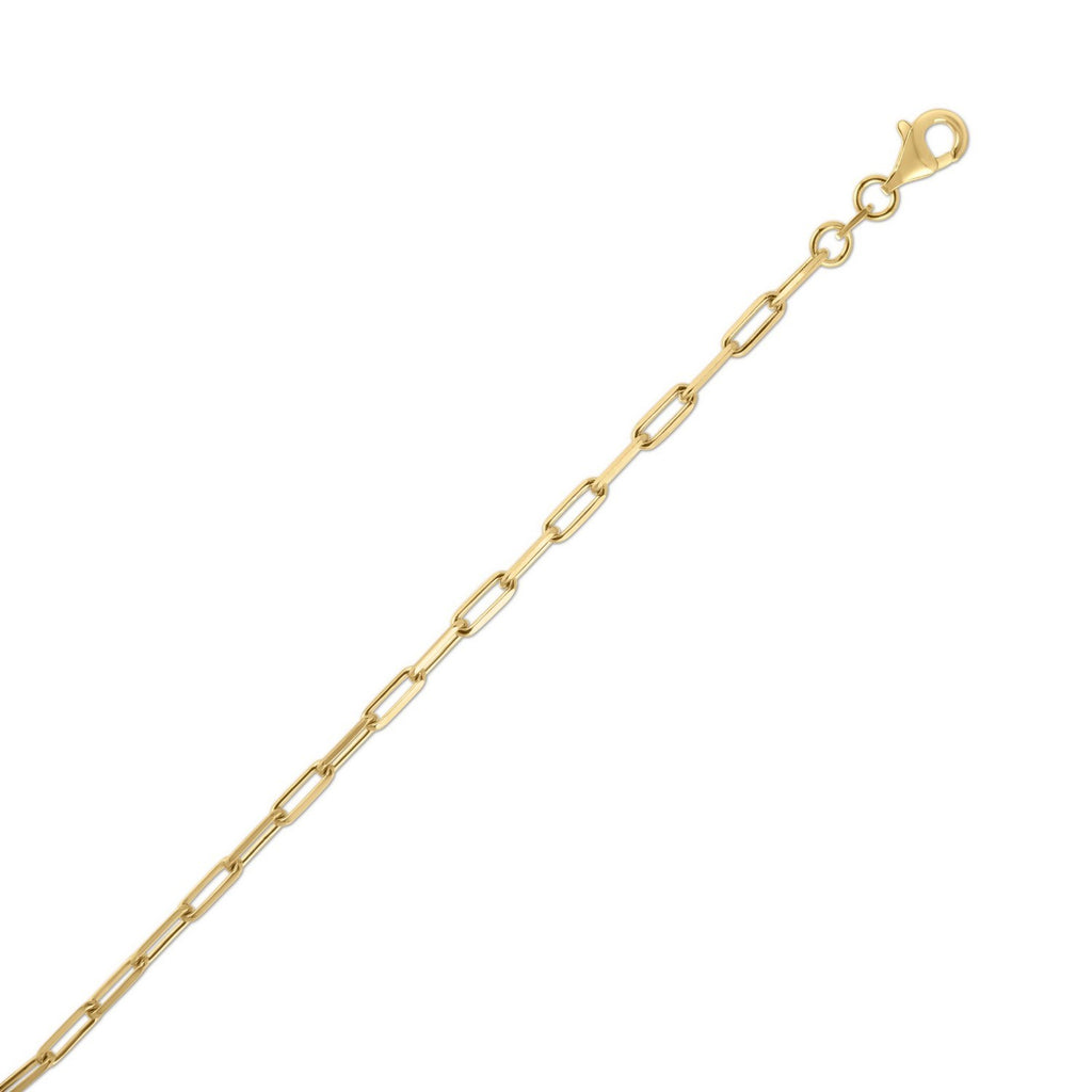 Gold-Plated Paperclip Link Anklet