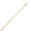 Gold-Plated Paperclip Link Anklet