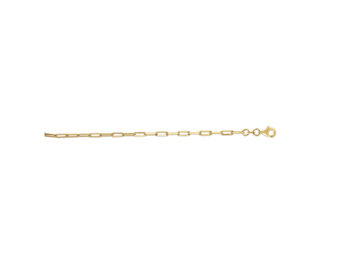 Gold-Plated Paperclip Link Anklet