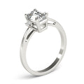 Three Stone Emerald Cut Diamond Engagement Ring 0.60 Carat Center