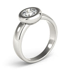 Solitaire Bezel Set Engagement Ring
