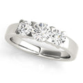 Three Stone Round Engagement Ring Classic Prong Setting