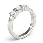 Three Stone Round Engagement Ring Classic Prong Setting