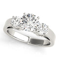 Three Stone Round Diamond Engagement Ring Classic