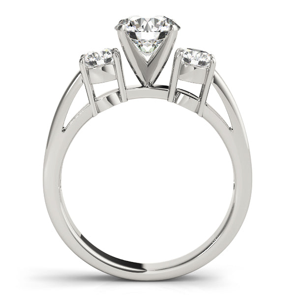 Three Stone Round Diamond Engagement Ring Classic