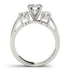 Three Stone Round Diamond Engagement Ring Classic