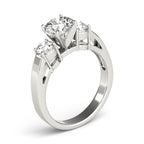 Three Stone Round Diamond Engagement Ring Classic
