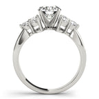 Round Cluster Accent Engagement Ring