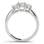 Three Stone Oval Diamond Engagement Ring