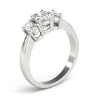 Three Stone Oval Diamond Engagement Ring