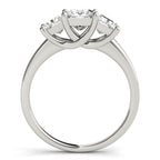 Three Stone Princess Trellis Engagement Ring