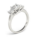 Three Stone Princess Trellis Engagement Ring