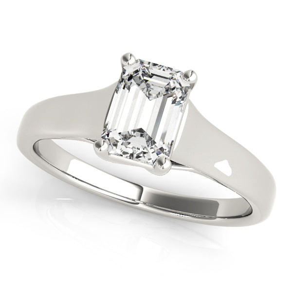 Emerald Cut Diamond Solitaire Trellis Engagement Ring – 1 CT