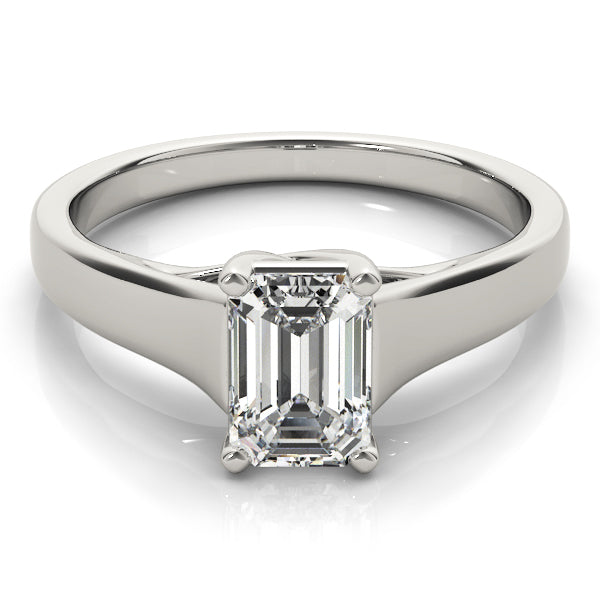 Emerald Cut Diamond Solitaire Trellis Engagement Ring – 1 CT