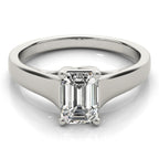 Emerald Cut Diamond Solitaire Trellis Engagement Ring – 1 CT