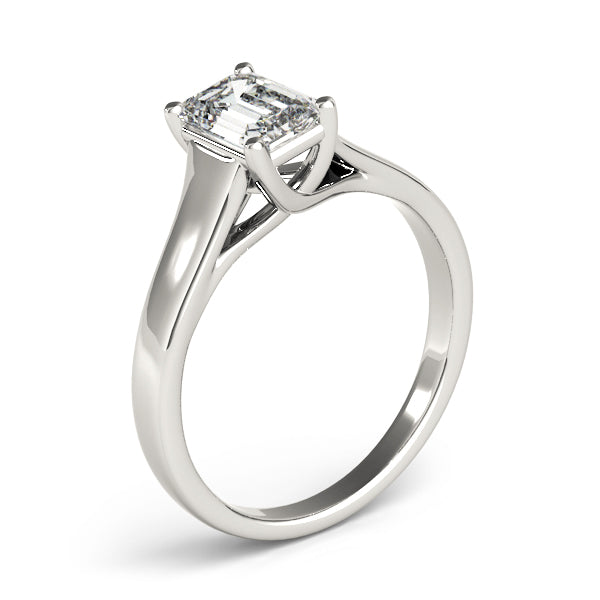 Emerald Cut Diamond Solitaire Trellis Engagement Ring – 1 CT