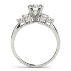 Round Cluster Side Sparkle Engagement Ring