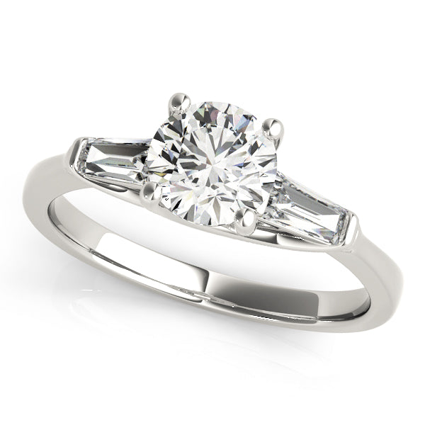 Baguette Trellis Diamond Engagement Ring Semi Mount