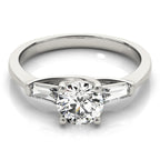 Baguette Trellis Diamond Engagement Ring Semi Mount