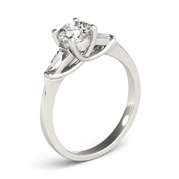 Baguette Trellis Diamond Engagement Ring Semi Mount